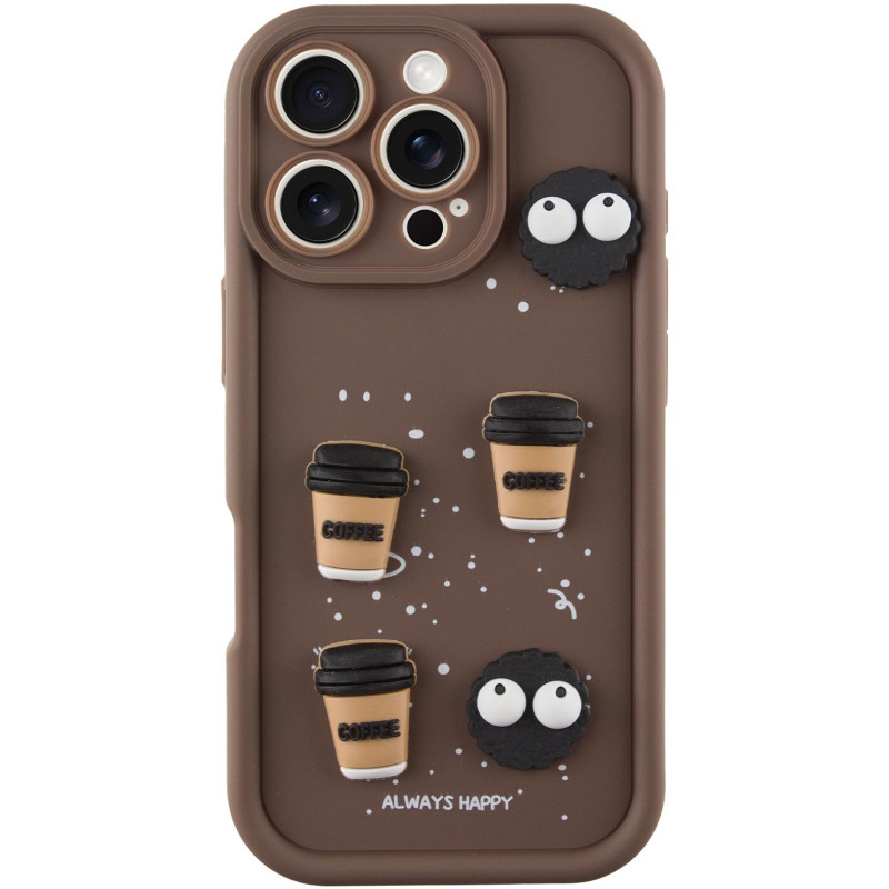 Чохол Pretty Toys для Iphone 16 Pro (Brown/Always Happy)-0